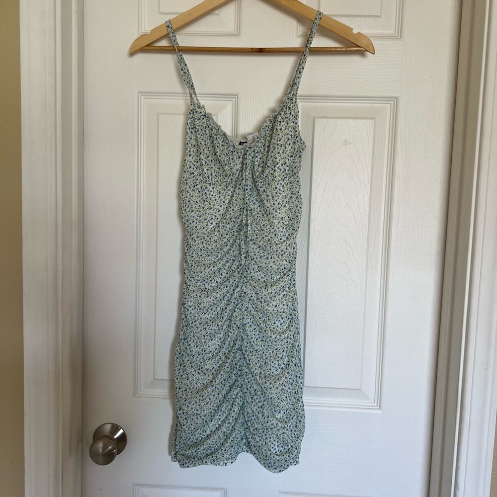 Green floral Bodycon dress H&M